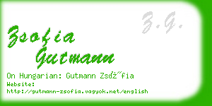 zsofia gutmann business card